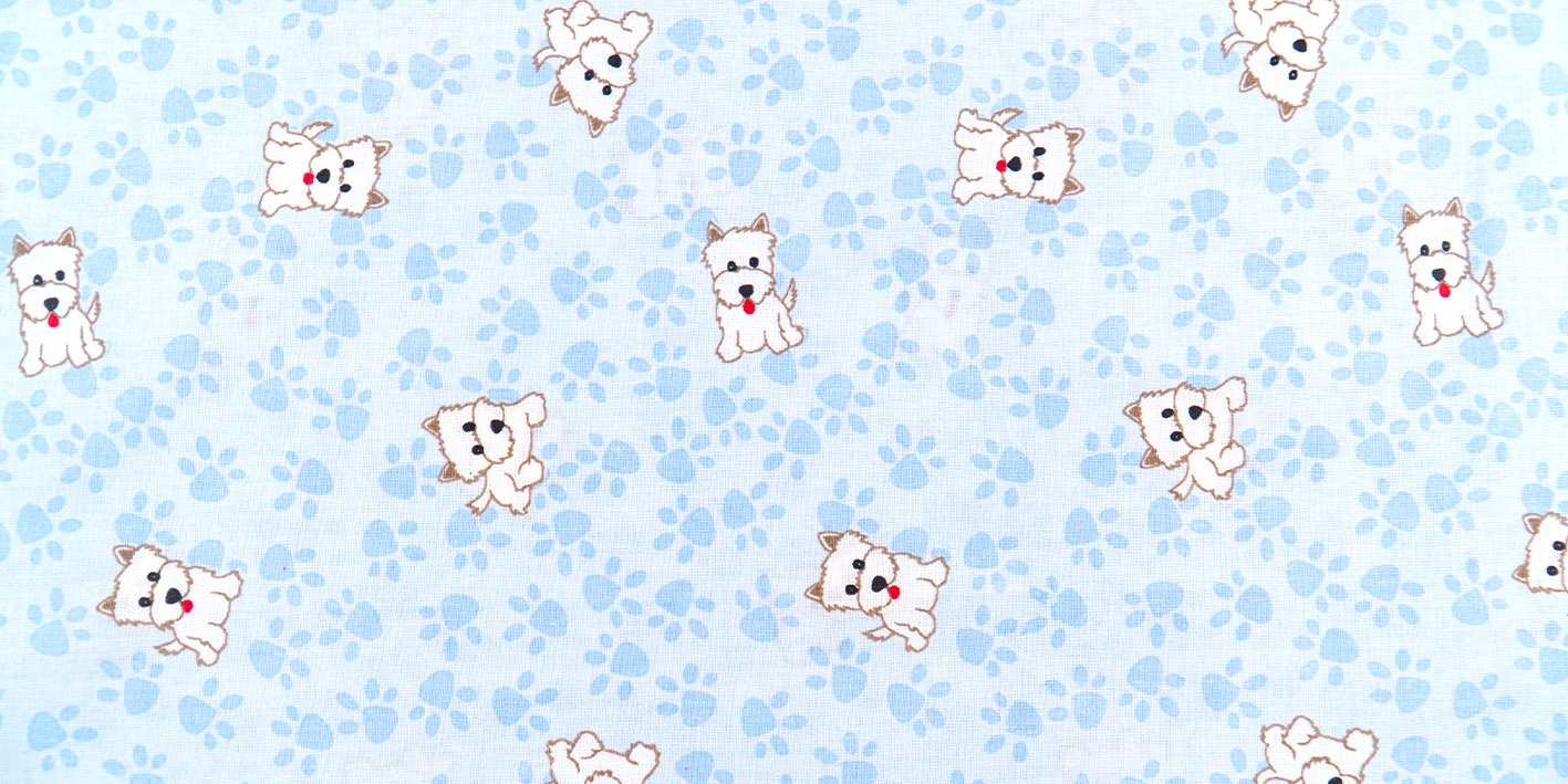 Poszewka 40x60 cm łapki niebieskie